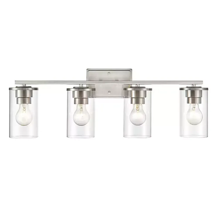 Kirklands Home Metal Modern Vanity Light Silver New