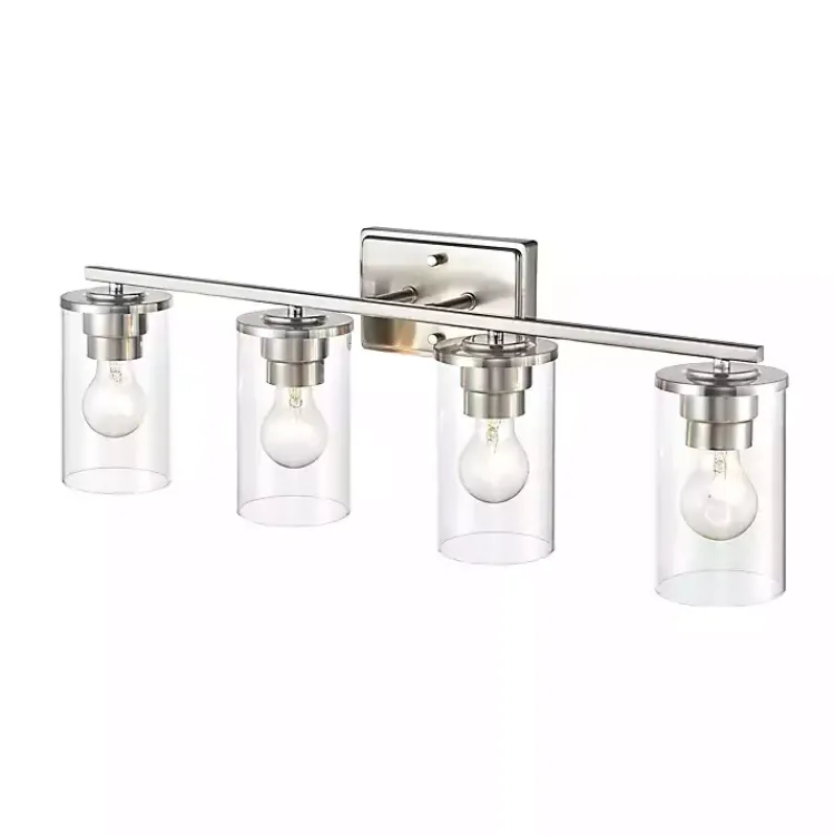 Kirklands Home Metal Modern Vanity Light Silver New
