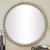 Kirklands Home Silver Metal Round Beaded Frame Wall Mirror Online