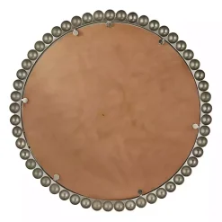 Kirklands Home Silver Metal Round Beaded Frame Wall Mirror Online