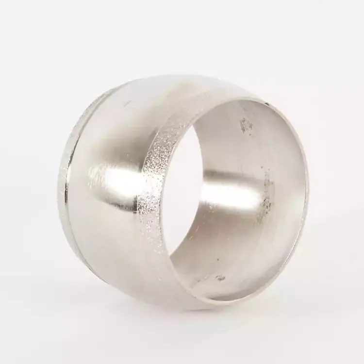 Kirklands Home Silver Metal Round Napkin Rings, Set of 4 Outlet