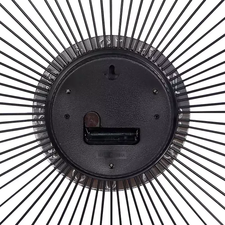 Kirklands Home Silver Metal Sunburst Droplet Frame Clock Hot