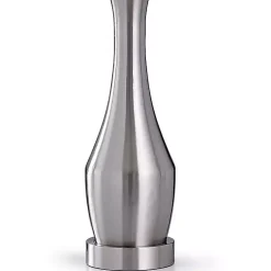 Kirklands Home Silver Metal Taper Table Lamp White Outlet
