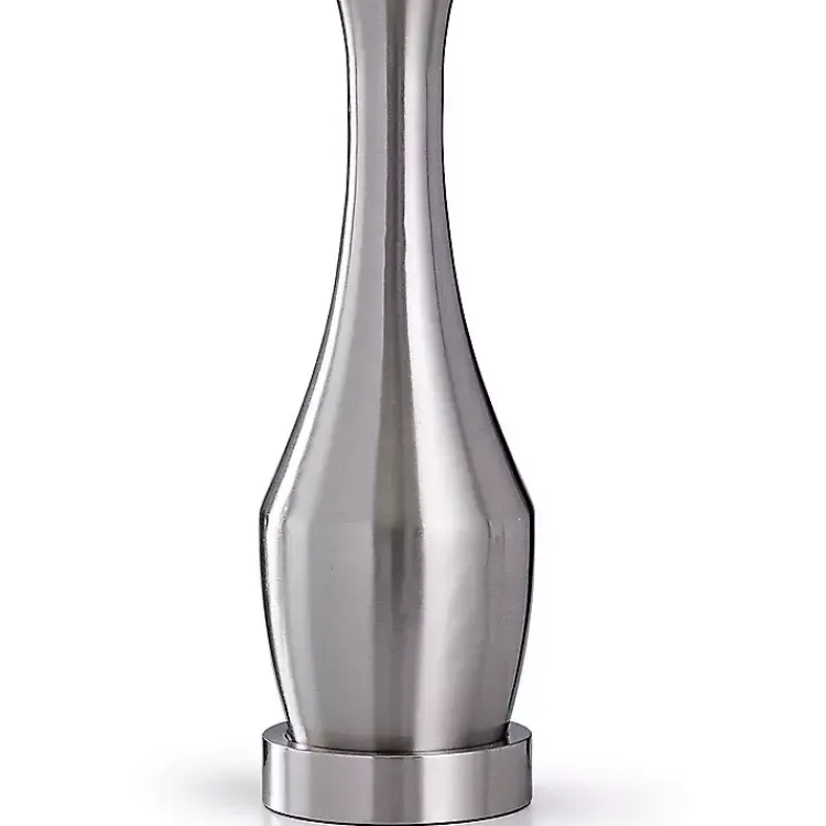 Kirklands Home Silver Metal Taper Table Lamp White Outlet