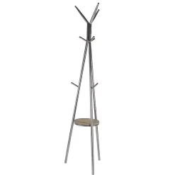 Kirklands Home Silver Metal Tripod Coat Rack with Shelf Online