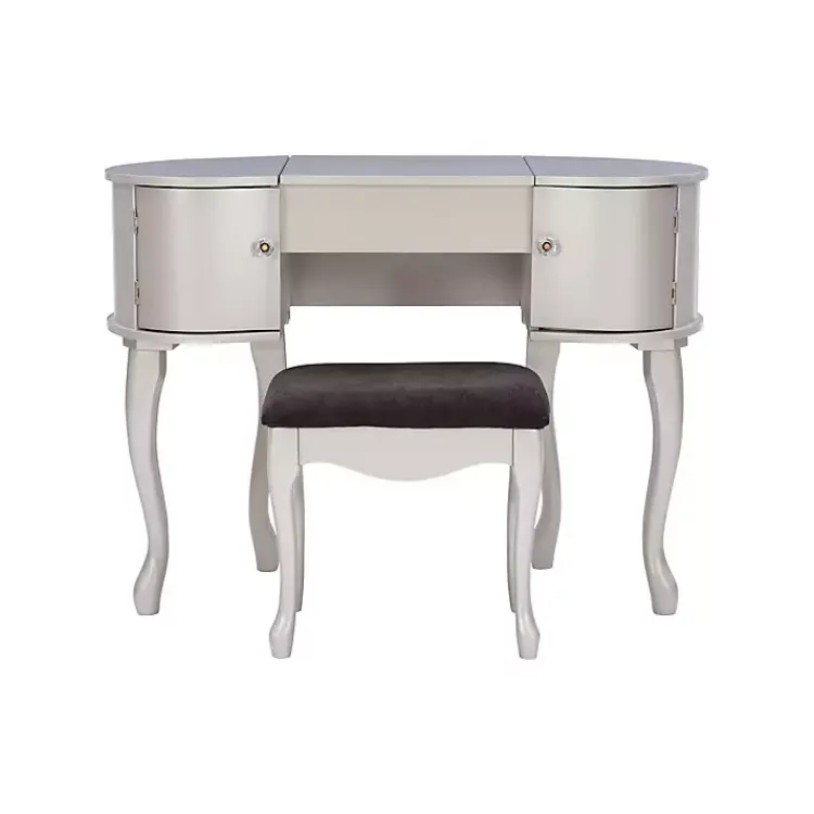 Kirklands Home Silver Paloma Flip-Top 2-pc. Vanity Set Gray