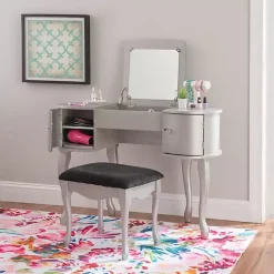 Kirklands Home Silver Paloma Flip-Top 2-pc. Vanity Set Gray