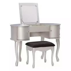 Kirklands Home Silver Paloma Flip-Top 2-pc. Vanity Set Gray