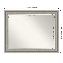 Kirklands Home Silver Patina Scallop Framed Mirror, 35x45 in. Discount