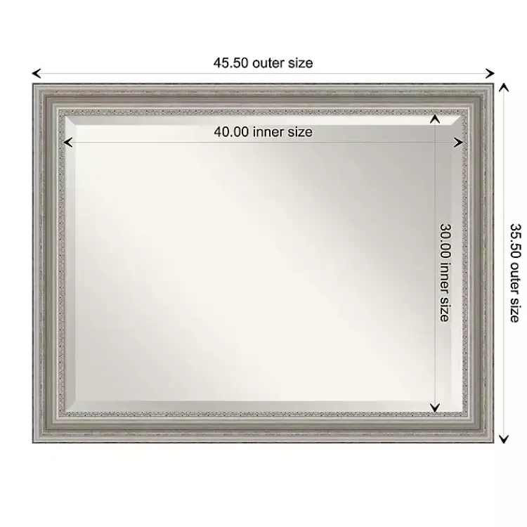 Kirklands Home Silver Patina Scallop Framed Mirror, 35x45 in. Discount