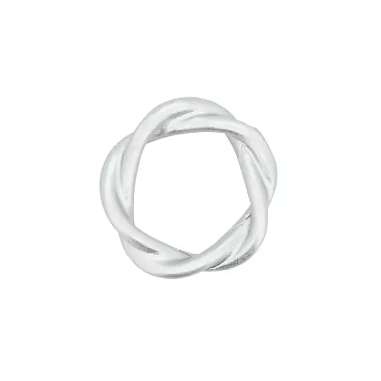 Kirklands Home Resin Twisted Napkin Rings, Set of 4 Silver Online