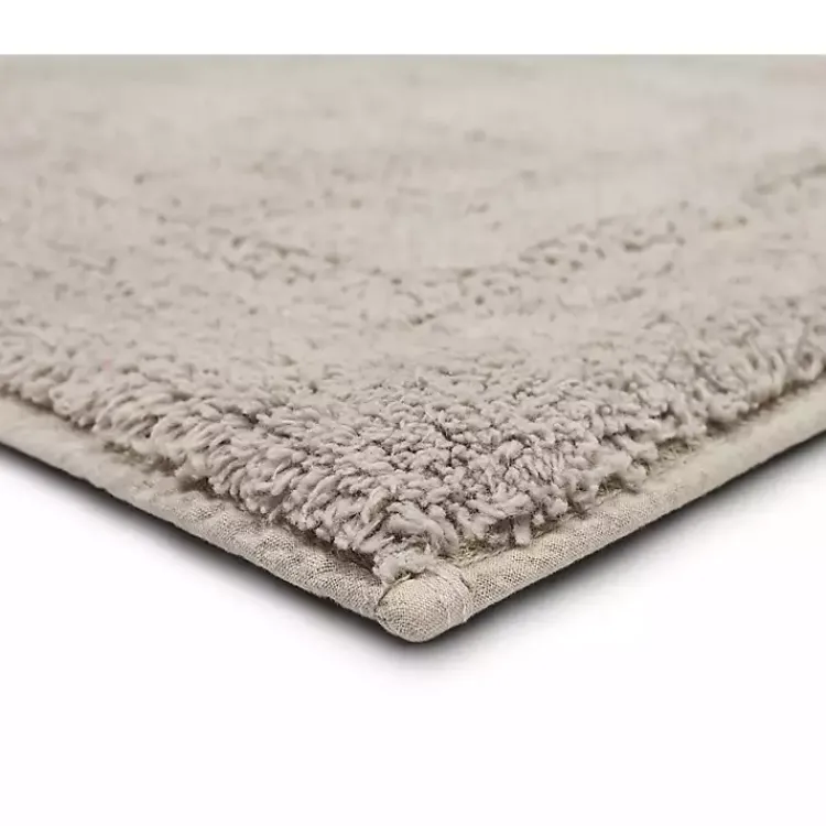 Kirklands Home Silver Reversible Cotton Bath Mat, 34 in. Gray Clearance