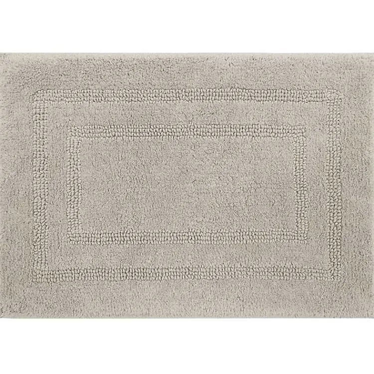 Kirklands Home Silver Reversible Cotton Bath Mat, 60 in. Gray