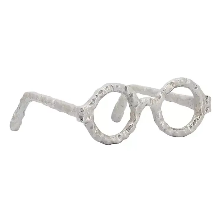 Statues & Figurines>Kirklands Home Round Eye Glasses Sculpture Silver