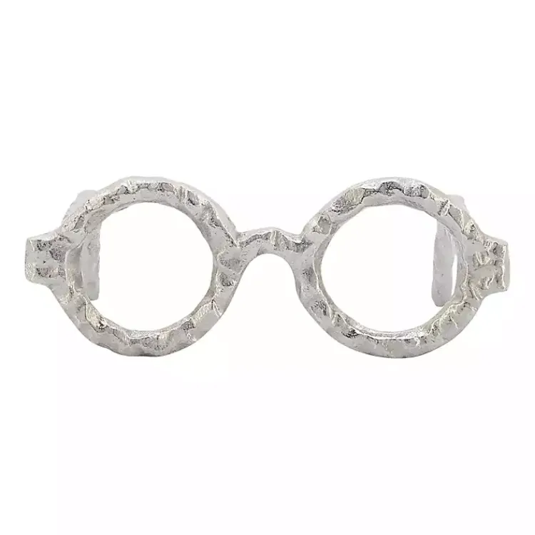 Statues & Figurines>Kirklands Home Round Eye Glasses Sculpture Silver