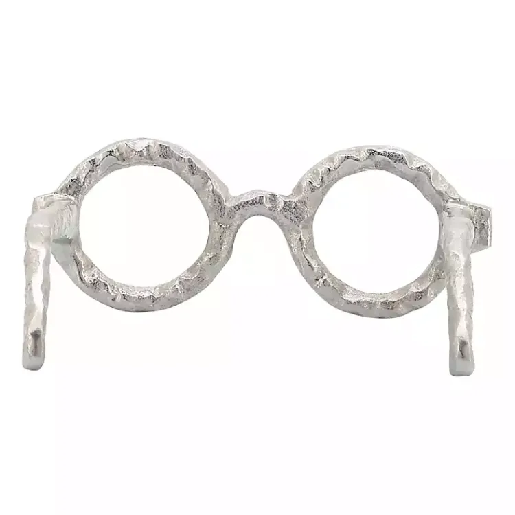 Statues & Figurines>Kirklands Home Round Eye Glasses Sculpture Silver