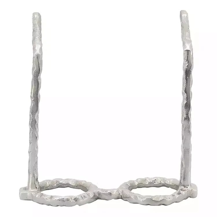 Statues & Figurines>Kirklands Home Round Eye Glasses Sculpture Silver