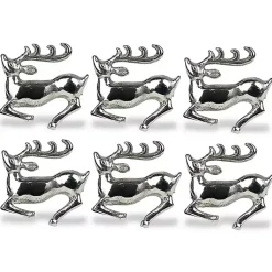 Christmas Dining & Entertaining>Kirklands Home Stag Napkin Rings, Set of 6 Silver