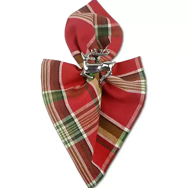 Christmas Dining & Entertaining>Kirklands Home Stag Napkin Rings, Set of 6 Silver