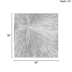 Kirklands Home Sunburst Dimensional Resin Wall Art Silver