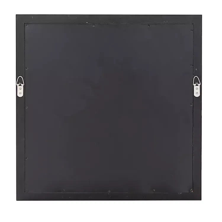 Kirklands Home Silver Windowpane Square Wall Mirror New