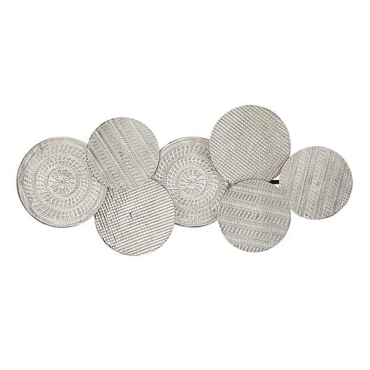 Kirklands Home Silvery Rivers Layered Disks Wall Plaque
