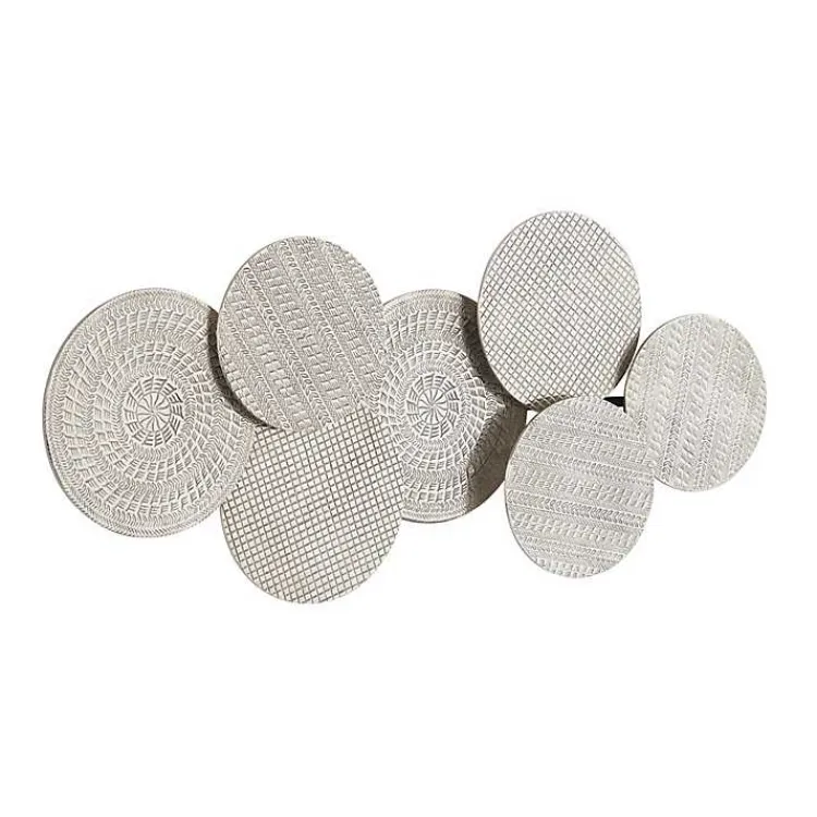 Kirklands Home Silvery Rivers Layered Disks Wall Plaque