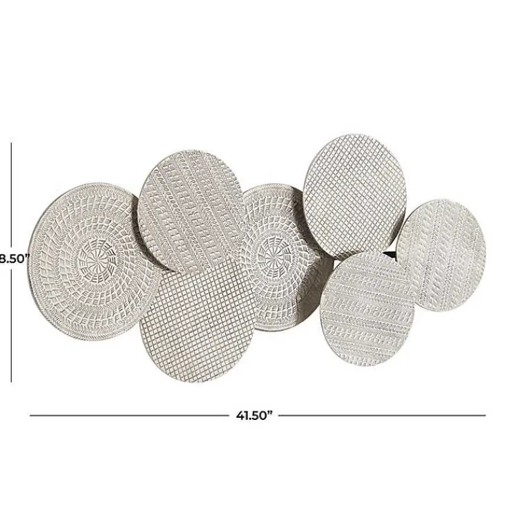 Kirklands Home Silvery Rivers Layered Disks Wall Plaque