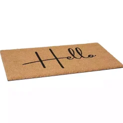 Kirklands Home Simple Hello Script Doormat, 48x24 Brown