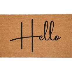 Kirklands Home Simple Hello Script Doormat, 36x24 Brown Sale