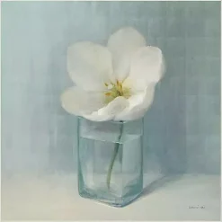 Kirklands Home Single White Tulip Framed Canvas Art Print Outlet