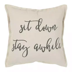 Pillows>Kirklands Home Sit Down Stay Awhile Accent Pillow
