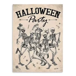 Halloween>Kirklands Home Skeleton Halloween Party Canvas Art Print