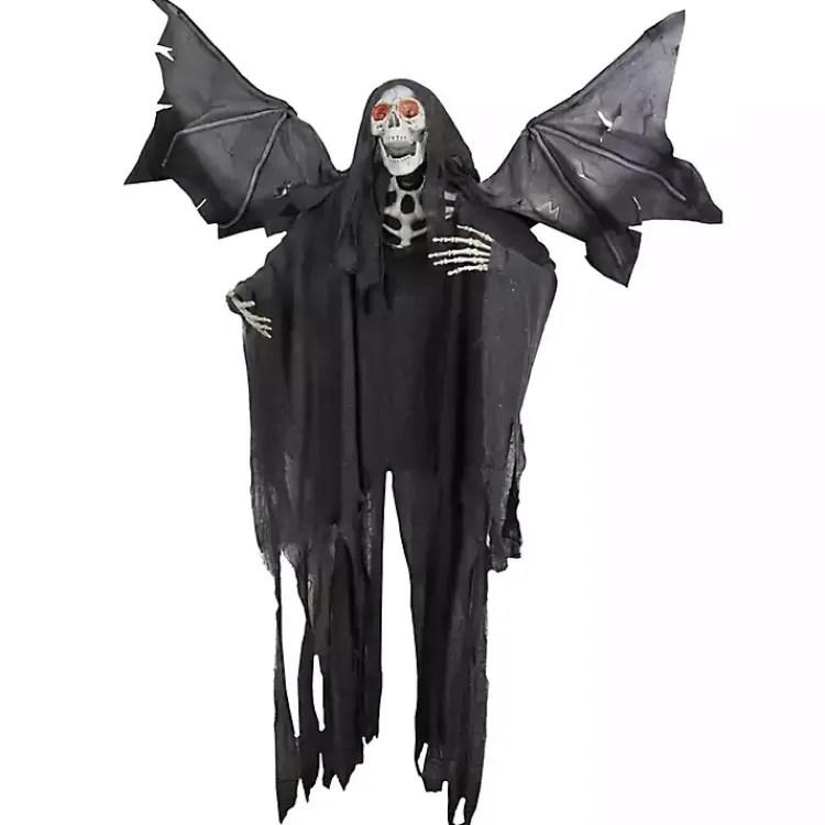 Halloween>Kirklands Home Skeleton with Wings Decoration Black