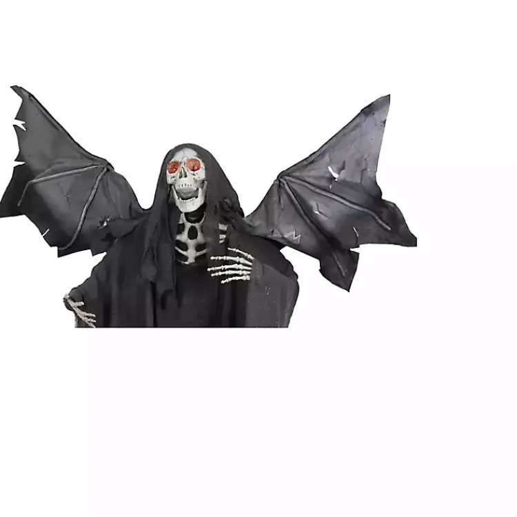 Halloween>Kirklands Home Skeleton with Wings Decoration Black