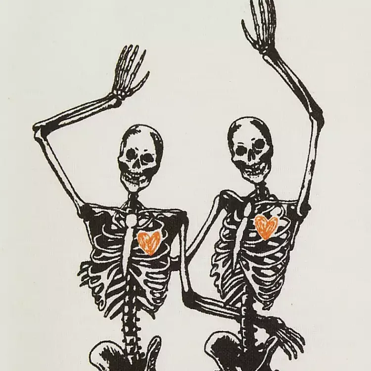 Kirklands Home Skeletons Printed Assorted Dishtowels, Set of 3 New