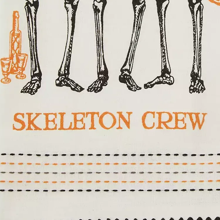 Kirklands Home Skeletons Printed Assorted Dishtowels, Set of 3 New
