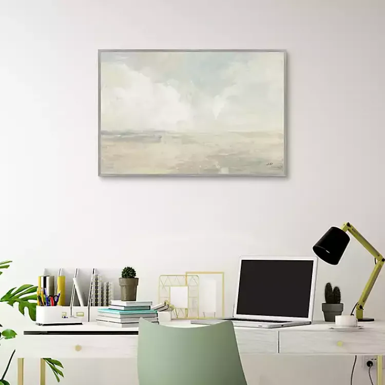 Kirklands Home Sky and Sand Crop Framed Canvas Art Print Gray