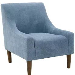 Kirklands Home Sky Upholstered Shea Accent Chair Blue Clearance