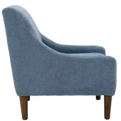 Kirklands Home Sky Upholstered Shea Accent Chair Blue Clearance