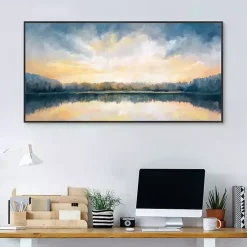 Kirklands Home Skylights Framed Canvas Art Print Blue Outlet