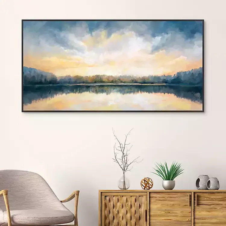 Kirklands Home Skylights Framed Canvas Art Print Blue Outlet