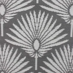 Kirklands Home Slate Fan Leaf Outdoor Area Rug, 4x6 New