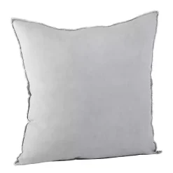 Pillows>Kirklands Home Slate Fringed Edge Pillow Gray