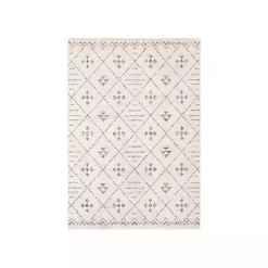 Kirklands Home Slate Gray Diamond Print Area Rug, 5x7 Clearance