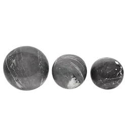 Bowl Filler>Kirklands Home Slate Gray Marble 3-pc. Decorative Orb Set