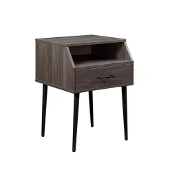 Kirklands Home Slate Open Storage Accent Table Gray Sale