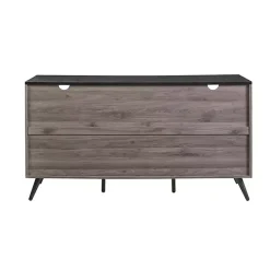 Kirklands Home Slate Slatted 4-Drawer Cabinet Gray Discount