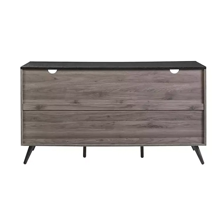 Kirklands Home Slate Slatted 4-Drawer Cabinet Gray Discount