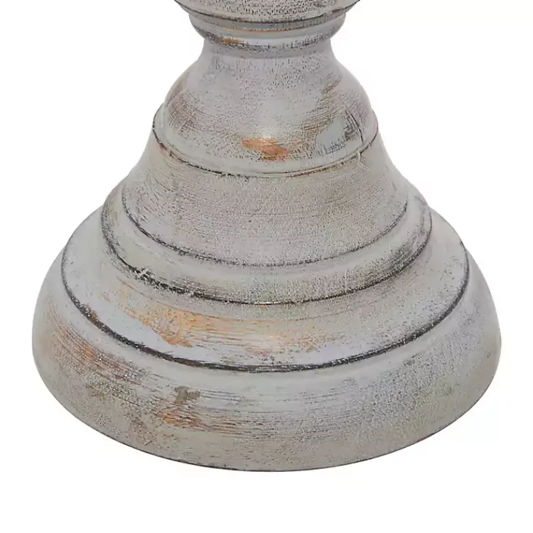 Candle Holders>Kirklands Home Slate Rustic Mango Wood 3-pc. Candle Holder Set Gray